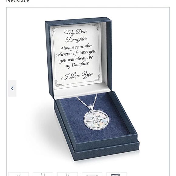 Diamond Sterling Silver ‘Always My Daughter’ Pendant Necklace NEW in box - Picture 5 of 11